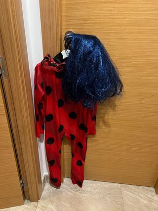 Disfraz Ladybug con peluca azul T.6-8