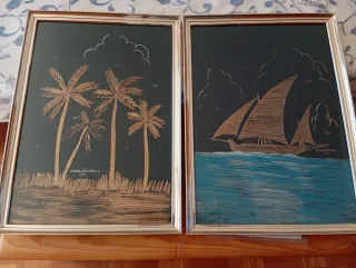 2 Cuadros Elías Diván Barco Marino