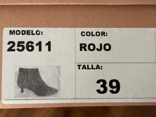 Botines Mimao Rojos Piel Talla 38