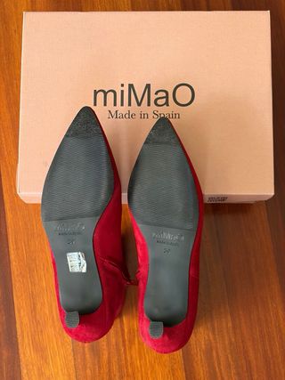Botines Mimao Rojos Piel Talla 38