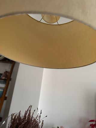 Lámpara de salón de terciopelo beige