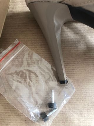 Sandalias de tacón Membur beige y oro