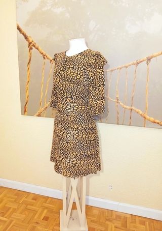 Vestido Zara Estampado Leopardo