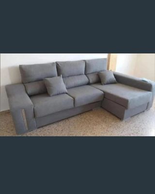 Sofá modular beige de tela