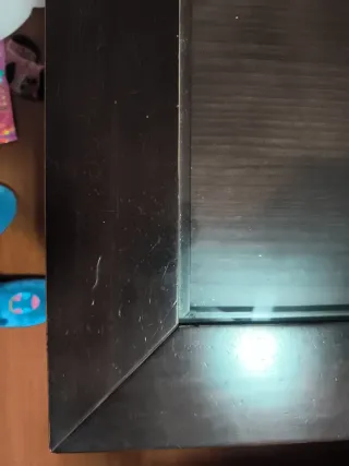 Mesa de centro de madera y cristal