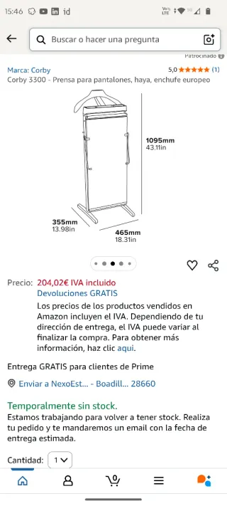 Prensa Corby 3300 Pantalones