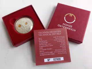 Moneda Plata con cristales Swarovski