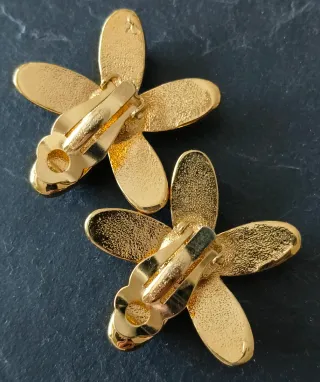 Pendientes Clip Vintage Nina Ricci Flor volumétric