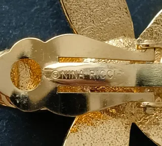 Pendientes Clip Vintage Nina Ricci Flor volumétric
