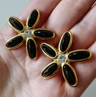 Pendientes Clip Vintage Nina Ricci Flor volumétric