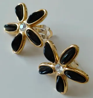 Pendientes Clip Vintage Nina Ricci Flor volumétric