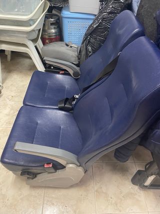 Asiento Doble Furgoneta/Camper Azul