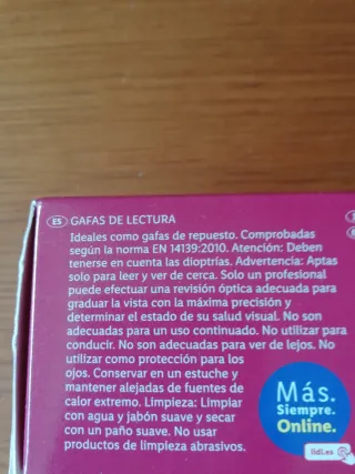 Gafas de lectura +1, 00