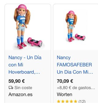 Nancy Patinadora y Nancy Hoverboard 25 o 40