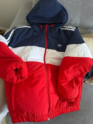 Chaqueta Adidas Tricolor con Capucha