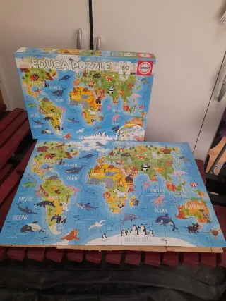 Puzzle Educa 150 piezas Mapa del Mundo