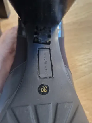 Botines negros plataforma tacón talla 39