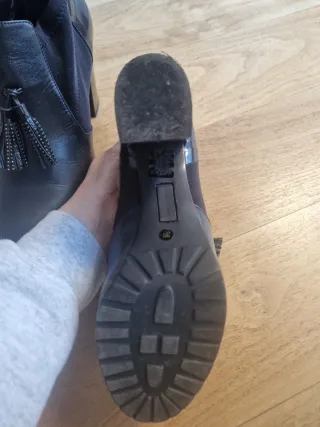 Botines negros plataforma tacón talla 39