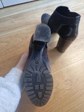 Botines negros plataforma tacón talla 39