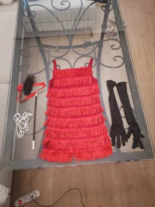 Disfraz Charleston niña rojo