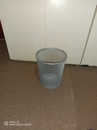 Cestino Gettacarte Rete Metallica Grigio