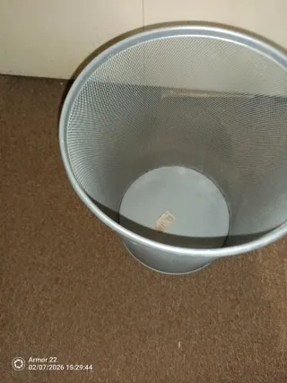 Cestino Gettacarte Rete Metallica Grigio