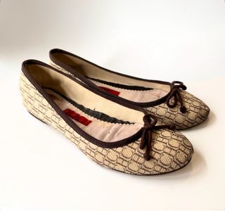 Bailarinas Lona CH Beige/Marrón