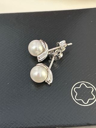 Pendientes de perla y diamante