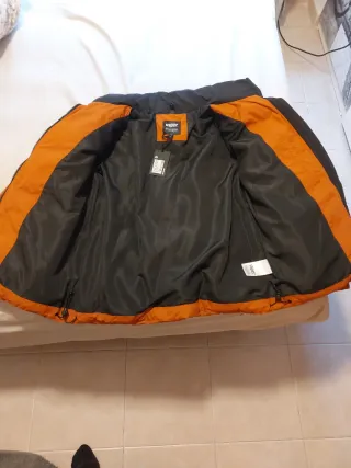 Chaqueta Plumas Snipes Naranja Negra Sin Usar