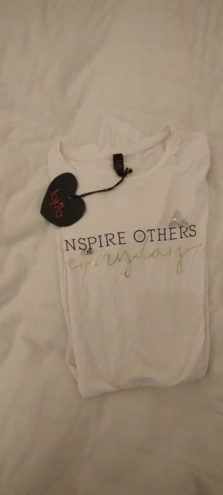 T-shirt donna bianca con stampa