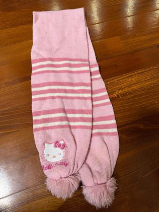Conjunto Hello Kitty Gorro Bufanda Guantes Niña