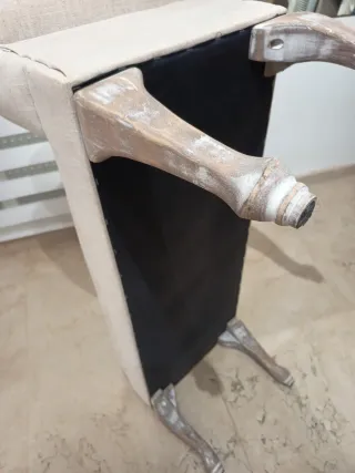 Diván de tela beige