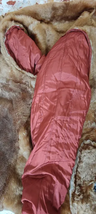 Abrigo Piel Vintage Beige/Marrón