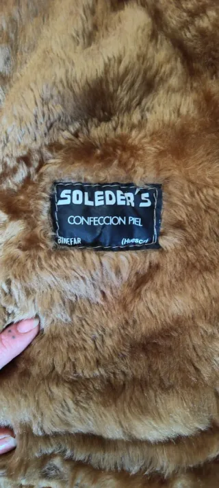 Abrigo Piel Vintage Beige/Marrón