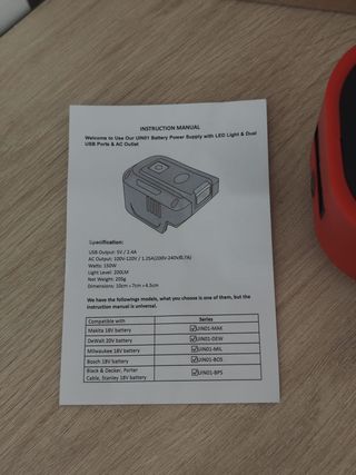 Adaptador Bateria Ferramentas USB