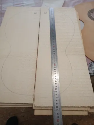 Lote tapas abeto guitarra