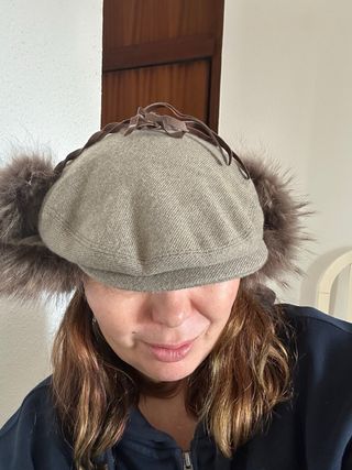 Berretto in lana e cashmere con pelo Brunello Cucinelli