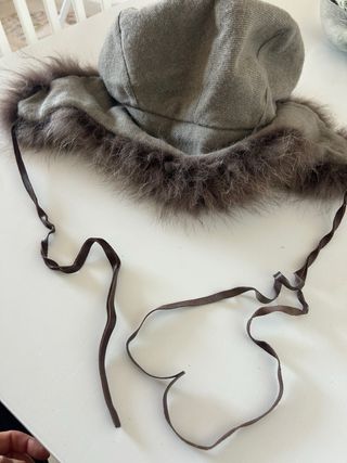 Berretto in lana e cashmere con pelo Brunello Cucinelli