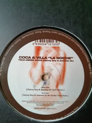 Vinilo Coca & Villa La Noche Remixes