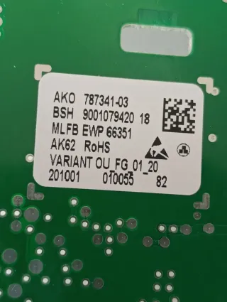 Selector táctil lavadora autodosificación Balay