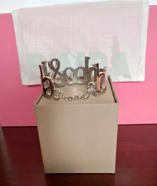 Pulsera Bimba y Lola plateada con cadena