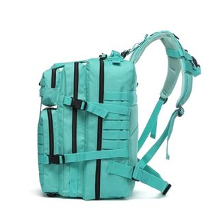 Mochila Táctica Militar 50L Turquesa + 2 Parches