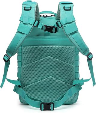 Mochila Táctica Militar 50L Turquesa + 2 Parches