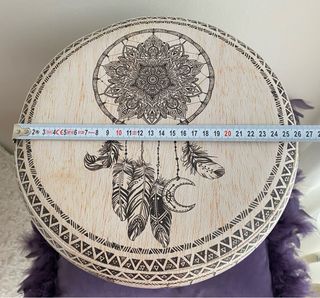 Taburete otomana redonda de estilo bohemio