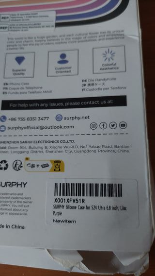 SURPHY Cover per Samsung S24 Ultra Viola Lilla