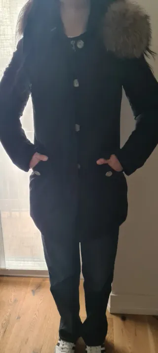 Parka Woolrich donna nera con cappuccio