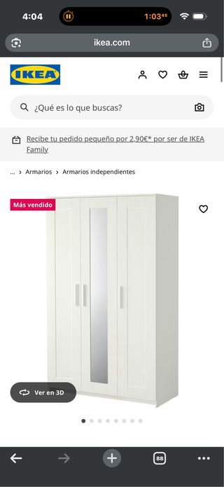 Armario IKEA blanco madera