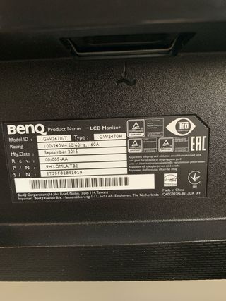 ¡NUEVO! Monitor BenQ 24” Full HD