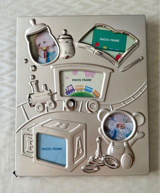 Marco de fotos infantil plata