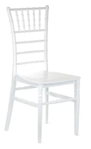 Silla blanco de plástico 42 unds disponibles